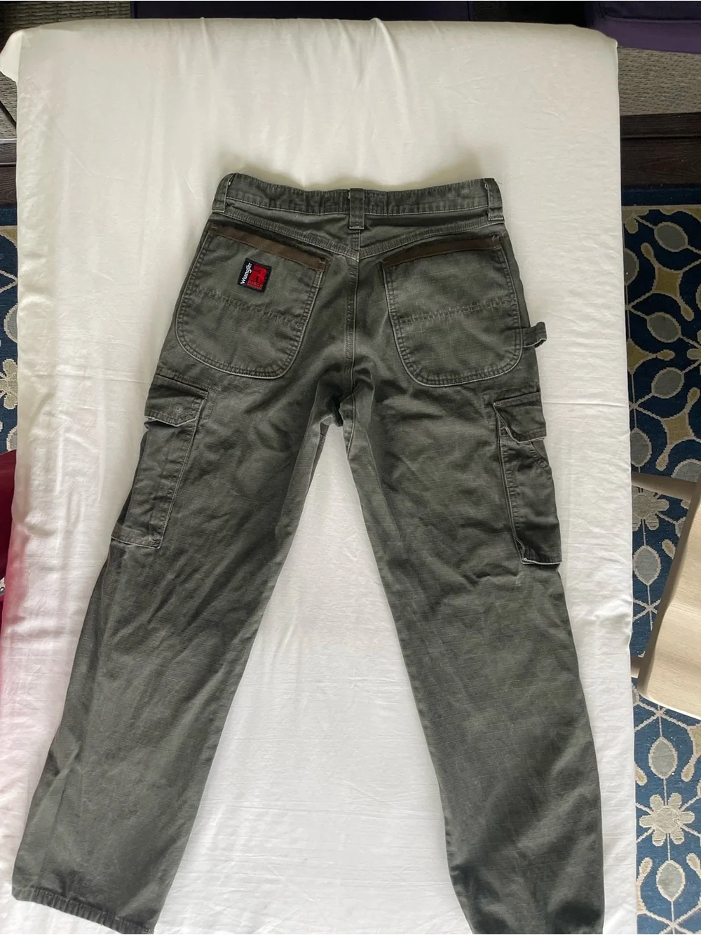 Wrangler Riggs Workwear Ripstop Cargo Pants Olive Green 30x30 103W060LD